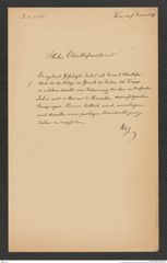 k.k. naturhistorisches Hofmuseum, Intendanzakten 1885-1896 (Hauer), Aktenzahl Z.5.a/1889, Seite 1